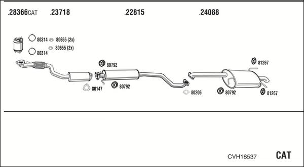 Fonos CVH18537 - Система випуску ОГ autocars.com.ua