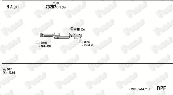 Fonos CVK024471B - Система випуску ОГ autocars.com.ua