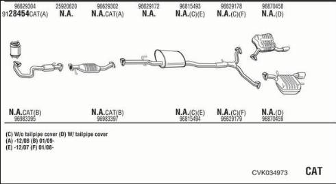 Fonos CVK034973 - Система випуску ОГ autocars.com.ua