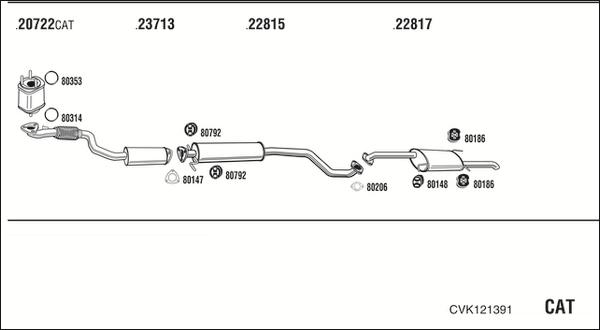 Fonos CVK121391 - Система випуску ОГ autocars.com.ua