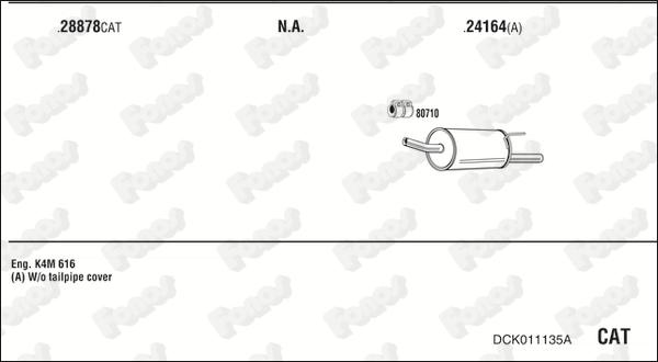 Fonos DCK011135A - Система випуску ОГ autocars.com.ua