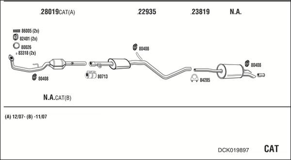 Fonos DCK019897 - Система випуску ОГ autocars.com.ua