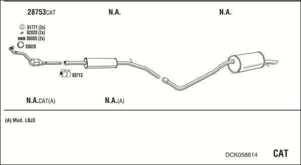 Fonos DCK058614 - Система випуску ОГ autocars.com.ua