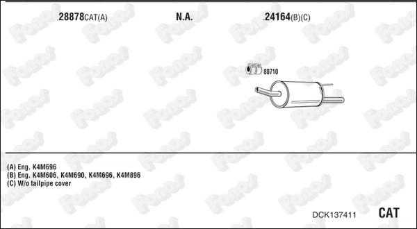 Fonos DCK137411 - Система випуску ОГ autocars.com.ua