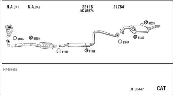 Fonos DH30447 - Система випуску ОГ autocars.com.ua