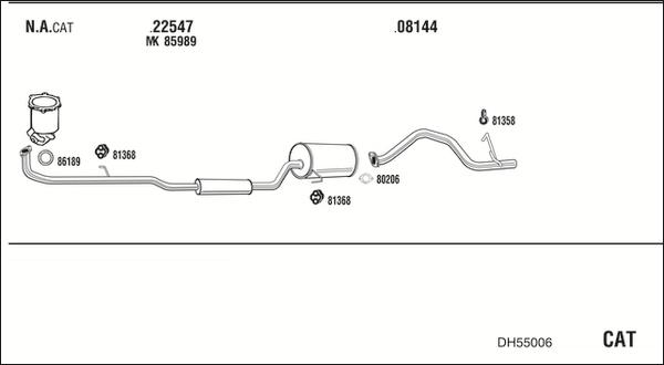 Fonos DH55006 - Система випуску ОГ autocars.com.ua