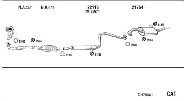 Fonos DH75001 - Система випуску ОГ autocars.com.ua