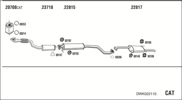 Fonos DWK022110 - Система випуску ОГ autocars.com.ua