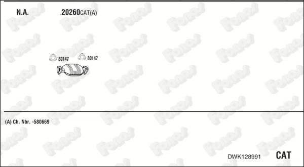 Fonos DWK128991 - Система випуску ОГ autocars.com.ua