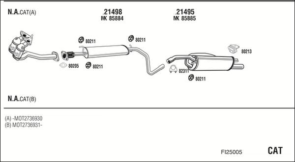 Fonos FI25005 - Система випуску ОГ autocars.com.ua