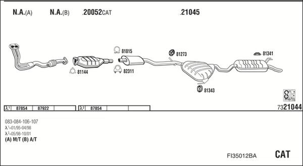 Fonos FI35012BA - Система випуску ОГ autocars.com.ua