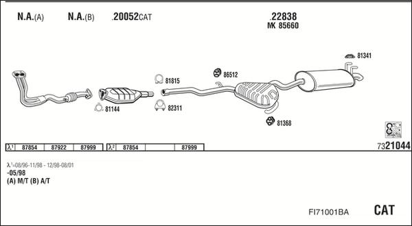 Fonos FI71001BA - Система випуску ОГ autocars.com.ua