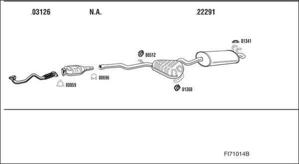 Fonos FI71014B - Система випуску ОГ autocars.com.ua