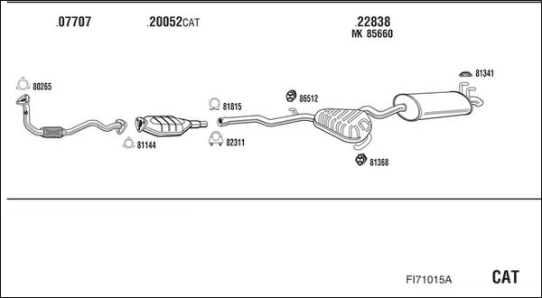 Fonos FI71015A - Система випуску ОГ autocars.com.ua