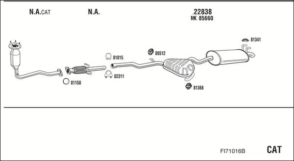 Fonos FI71016B - Система випуску ОГ autocars.com.ua