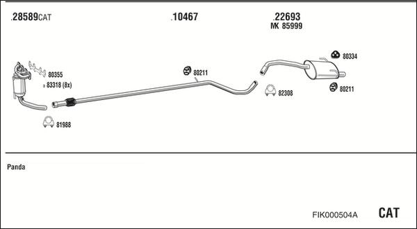 Fonos FIK000504A - Система випуску ОГ autocars.com.ua