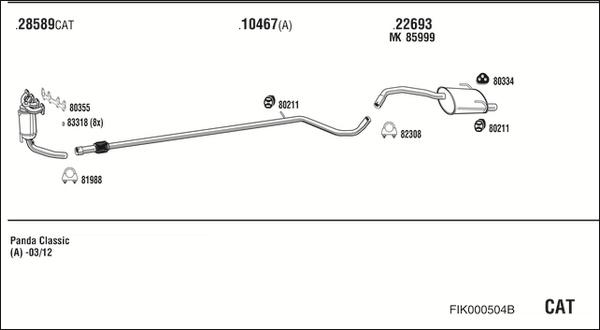 Fonos FIK000504B - Система випуску ОГ autocars.com.ua