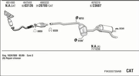 Fonos FIK005739AB - Система випуску ОГ autocars.com.ua