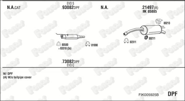 Fonos FIK005925B - Система випуску ОГ autocars.com.ua