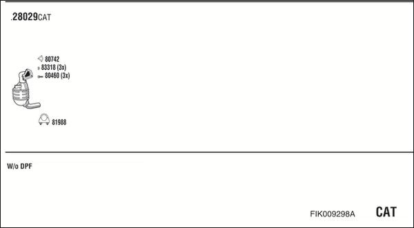 Fonos FIK009298A - Система випуску ОГ autocars.com.ua