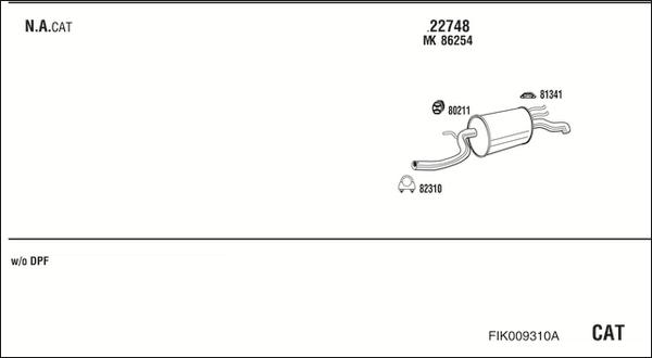 Fonos FIK009310A - Система випуску ОГ autocars.com.ua