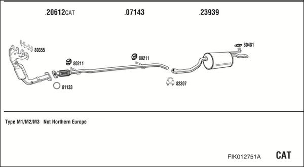 Fonos FIK012751A - Система випуску ОГ autocars.com.ua