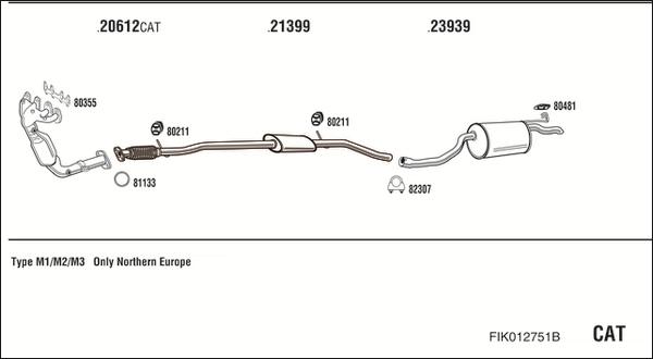 Fonos FIK012751B - Система випуску ОГ autocars.com.ua