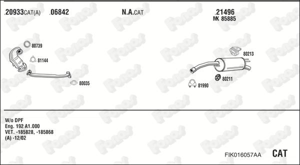 Fonos FIK016057AA - Система випуску ОГ autocars.com.ua