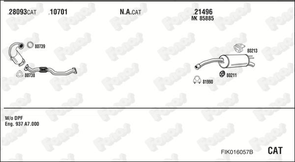 Fonos FIK016057B - Система випуску ОГ autocars.com.ua