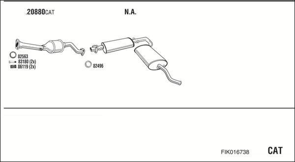 Fonos FIK016738 - Система випуску ОГ autocars.com.ua
