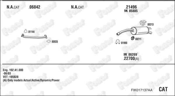 Fonos FIK017137AA - Система випуску ОГ autocars.com.ua