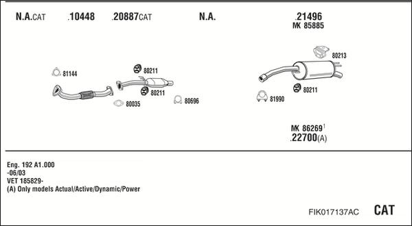 Fonos FIK017137AC - Система випуску ОГ autocars.com.ua