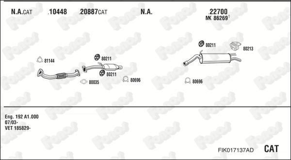 Fonos FIK017137AD - Система випуску ОГ autocars.com.ua