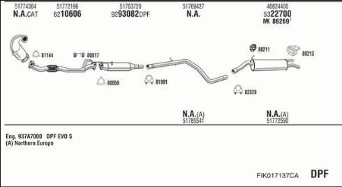 Fonos FIK017137CA - Система випуску ОГ autocars.com.ua