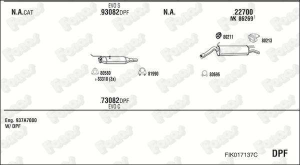 Fonos FIK017137C - Система випуску ОГ autocars.com.ua