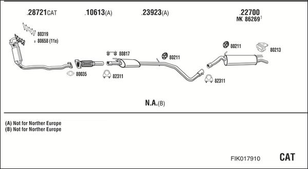 Fonos FIK017910 - Система випуску ОГ autocars.com.ua