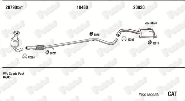 Fonos FIK018092B - Система випуску ОГ autocars.com.ua