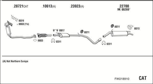 Fonos FIK018910 - Система випуску ОГ autocars.com.ua