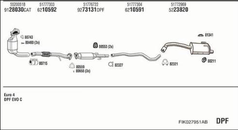 Fonos FIK027951AB - Система випуску ОГ autocars.com.ua