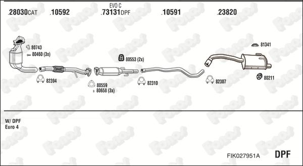 Fonos FIK027951A - Система випуску ОГ autocars.com.ua