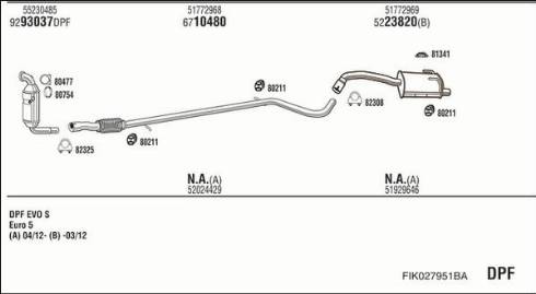 Fonos FIK027951BA - Система випуску ОГ autocars.com.ua