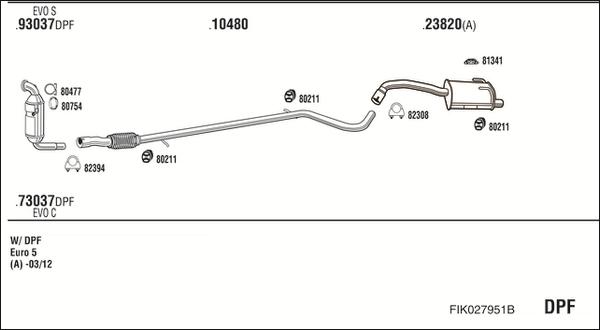 Fonos FIK027951B - Система випуску ОГ autocars.com.ua