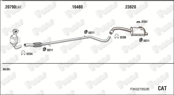 Fonos FIK027952B - Система випуску ОГ autocars.com.ua