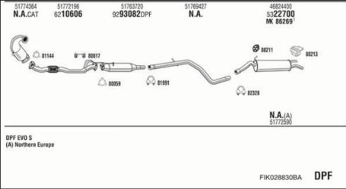 Fonos FIK028830BA - Система випуску ОГ autocars.com.ua