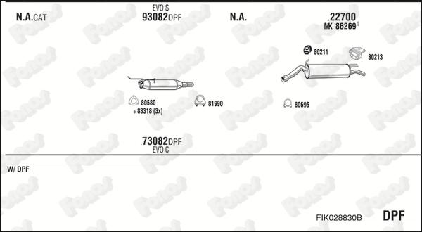 Fonos FIK028830B - Система випуску ОГ autocars.com.ua