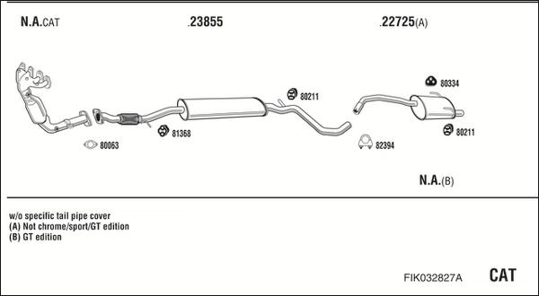Fonos FIK032827A - Система випуску ОГ autocars.com.ua