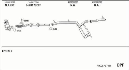 Fonos FIK057671B - Система випуску ОГ autocars.com.ua