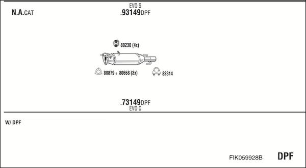 Fonos FIK059928B - Система випуску ОГ autocars.com.ua