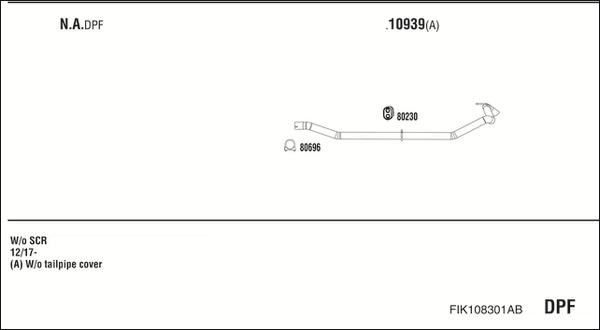 Fonos FIK108301AB - Система випуску ОГ autocars.com.ua