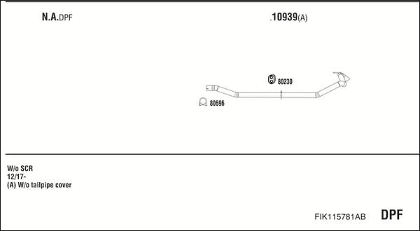 Fonos FIK115781AB - Система випуску ОГ autocars.com.ua